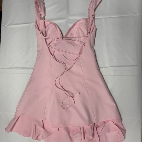 Oh Polly -Cassandra Ruffle- Detail Corset Mini Dress - Size 4. - Picture 4 of 16